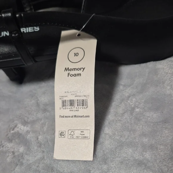 No Boundaries Women's Black Faux Leather Slingback Asst Sizes - Picture 2 of 6